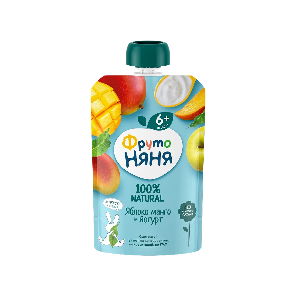 "FrutoNyanya" olma, mango va yogurt pyuresi