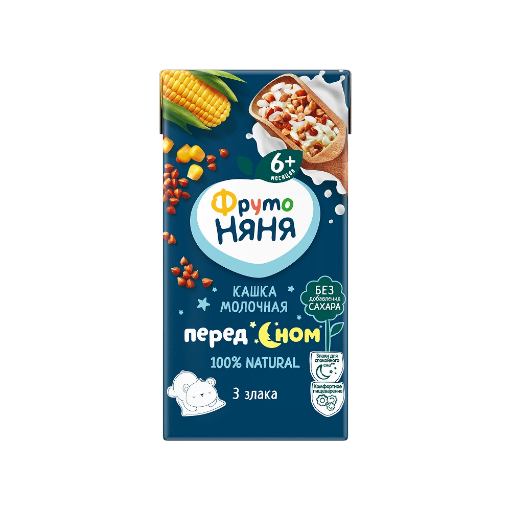 «ФрутоНяня» жидкая кашка «Перед сном» молочно-злаковая