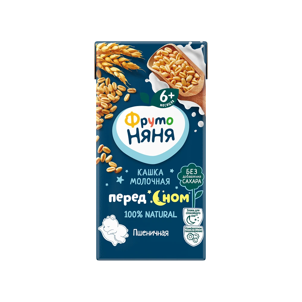 «ФрутоНяня» жидкая кашка «Перед сном» молочно-пшеничная